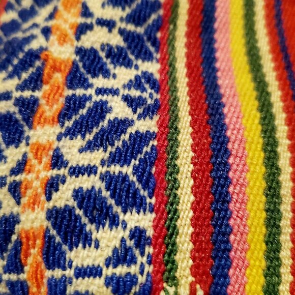 Antique Andean Ñusta Poncho – Handwoven Traditional Textile with Inca-Inspired - Picture 4 of 5